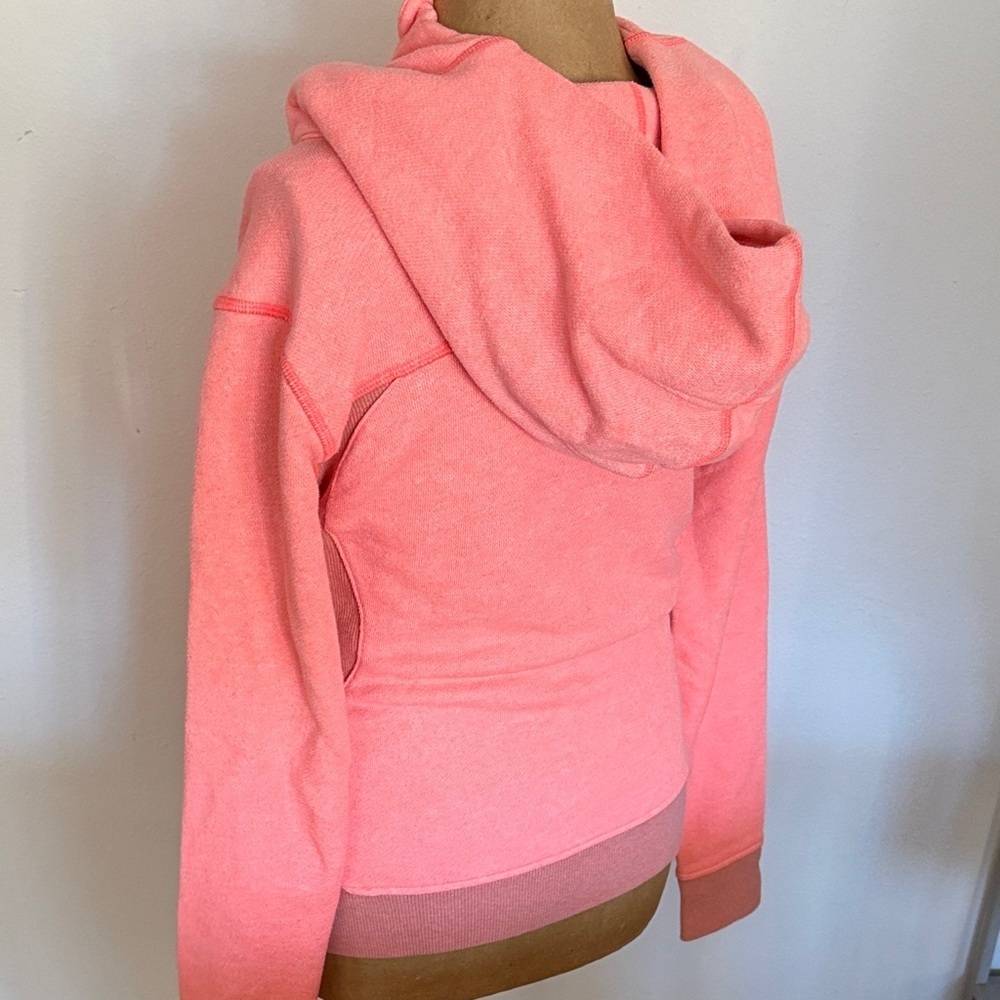 Lululemon sz 4 hot salmon pink Scuba Pink Zip-Up Hoodie great pre owned cond - Picture 5 of 8